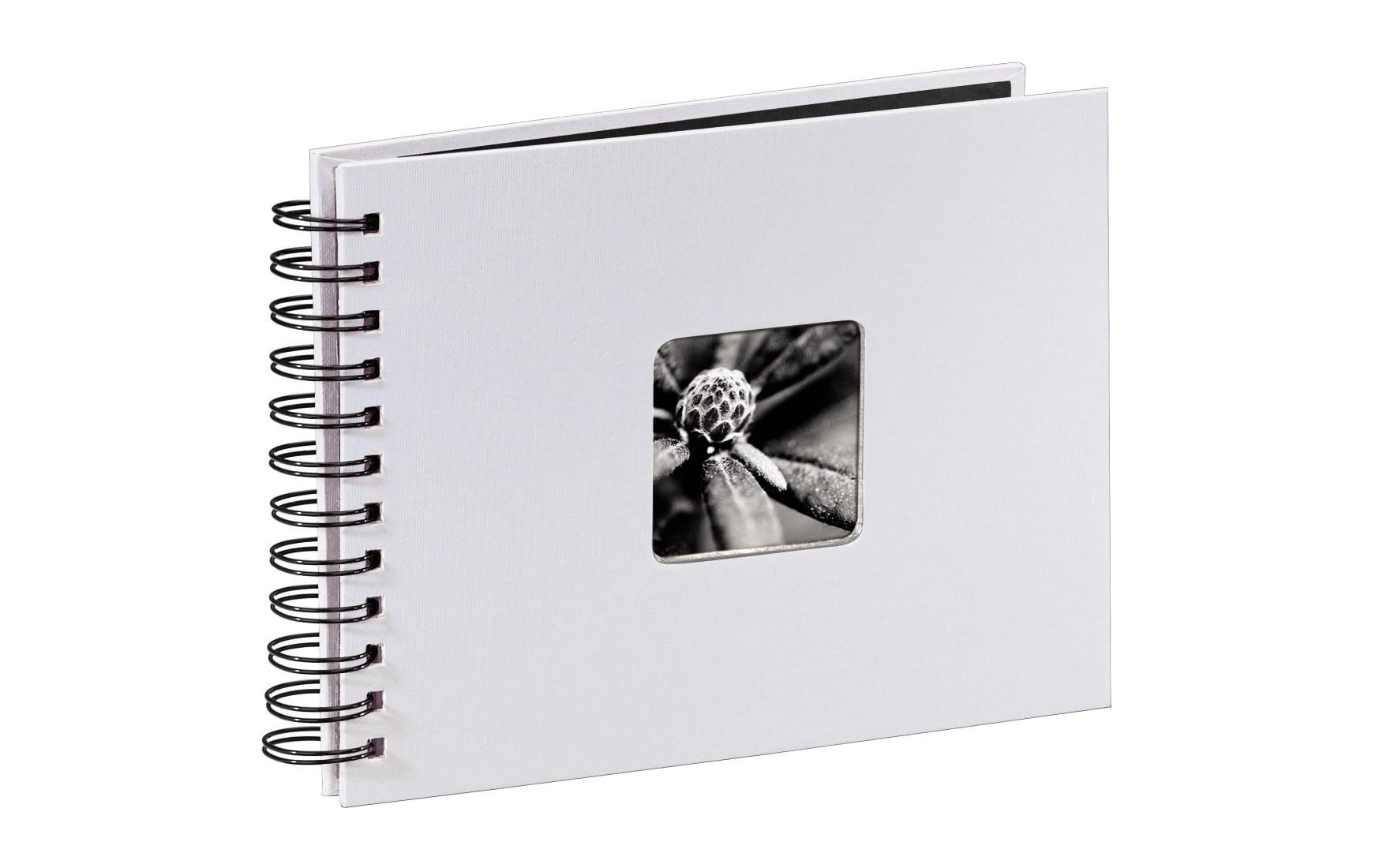 Fotoalbum Fine Art 24 x 17 cm Weiss, 50 schwarze SeitenPlatzsparendes Album