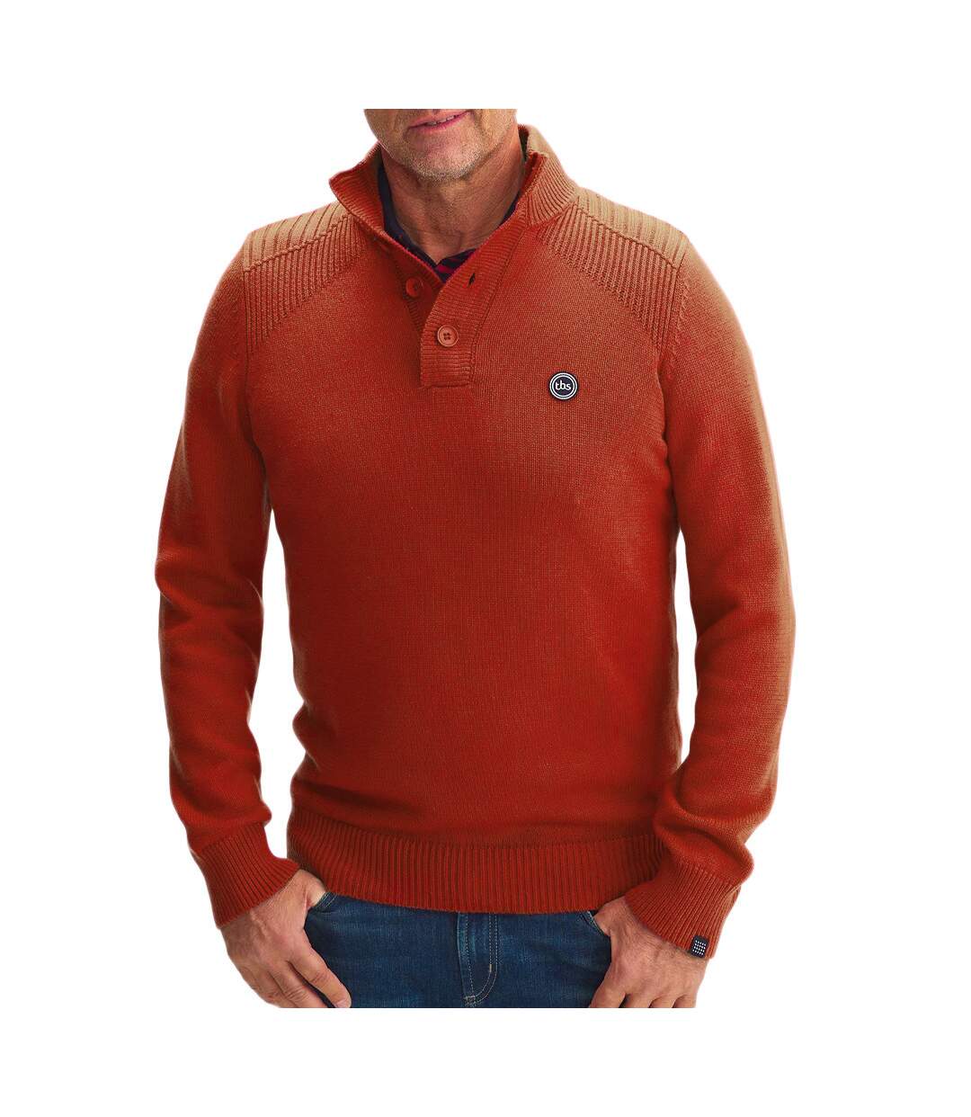 Pull Orange Homme TBS Berylca