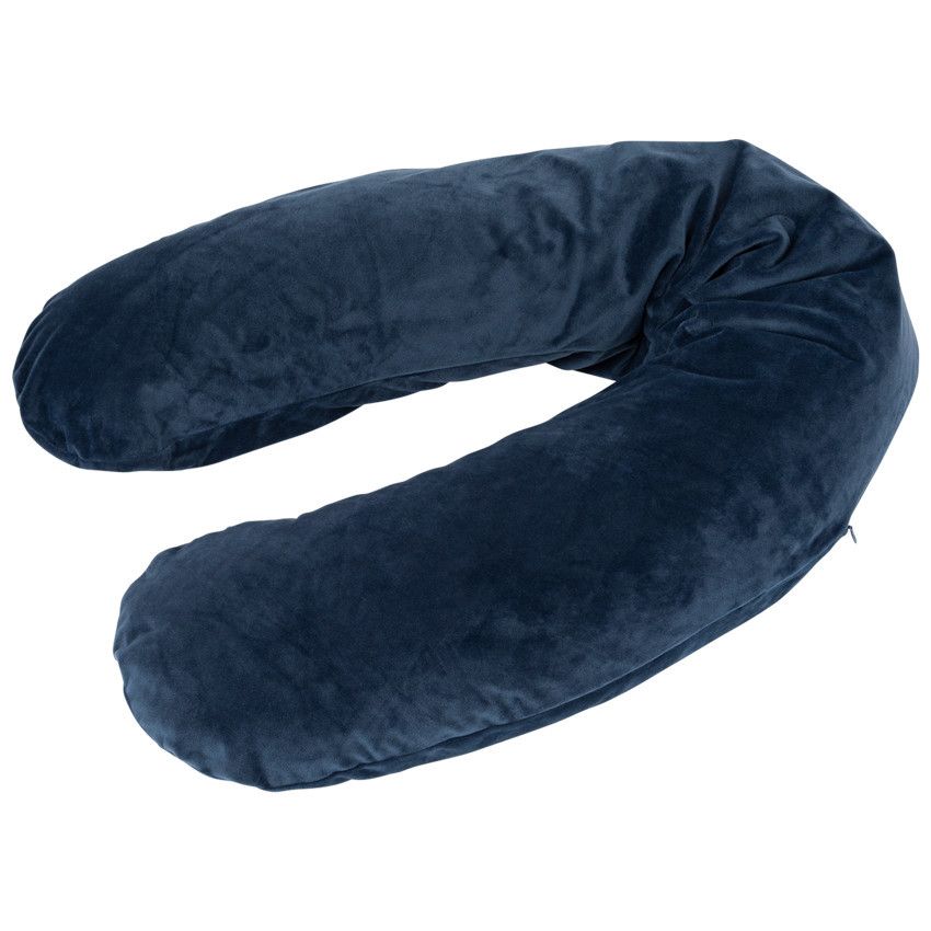 Coussin d'allaitement avec housse en velours Nuit Magique - Ecru
