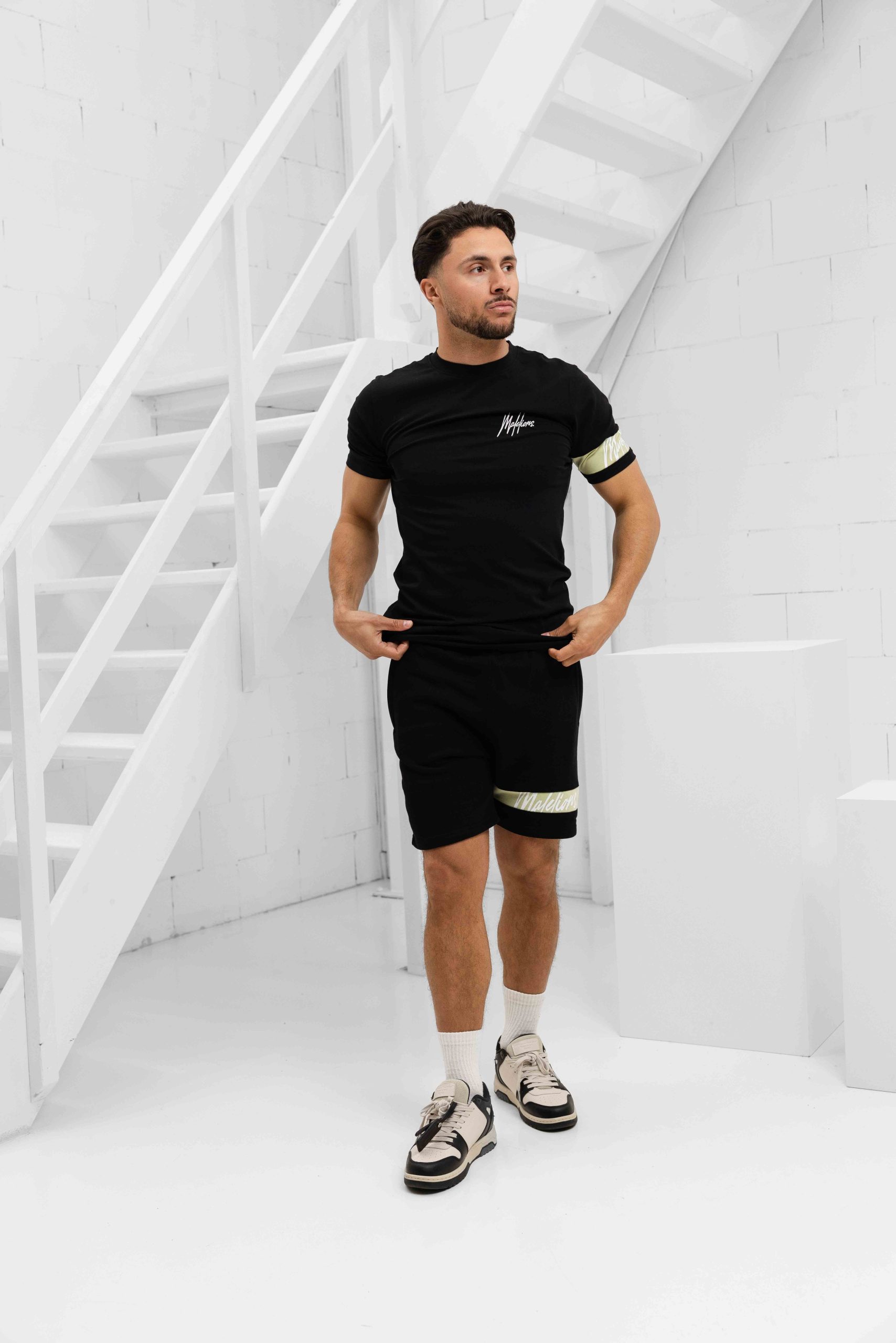 Malelions Captain Korte Broek Heren Zwart/Groen