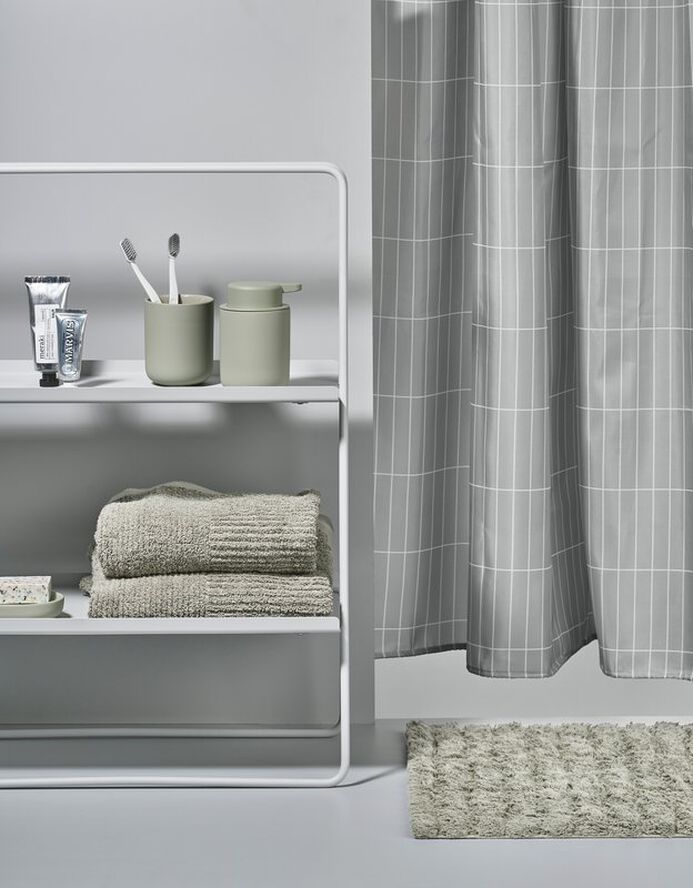 Zone Tiles Badeforhæng Soft Grey 200 x 180 Soft grey