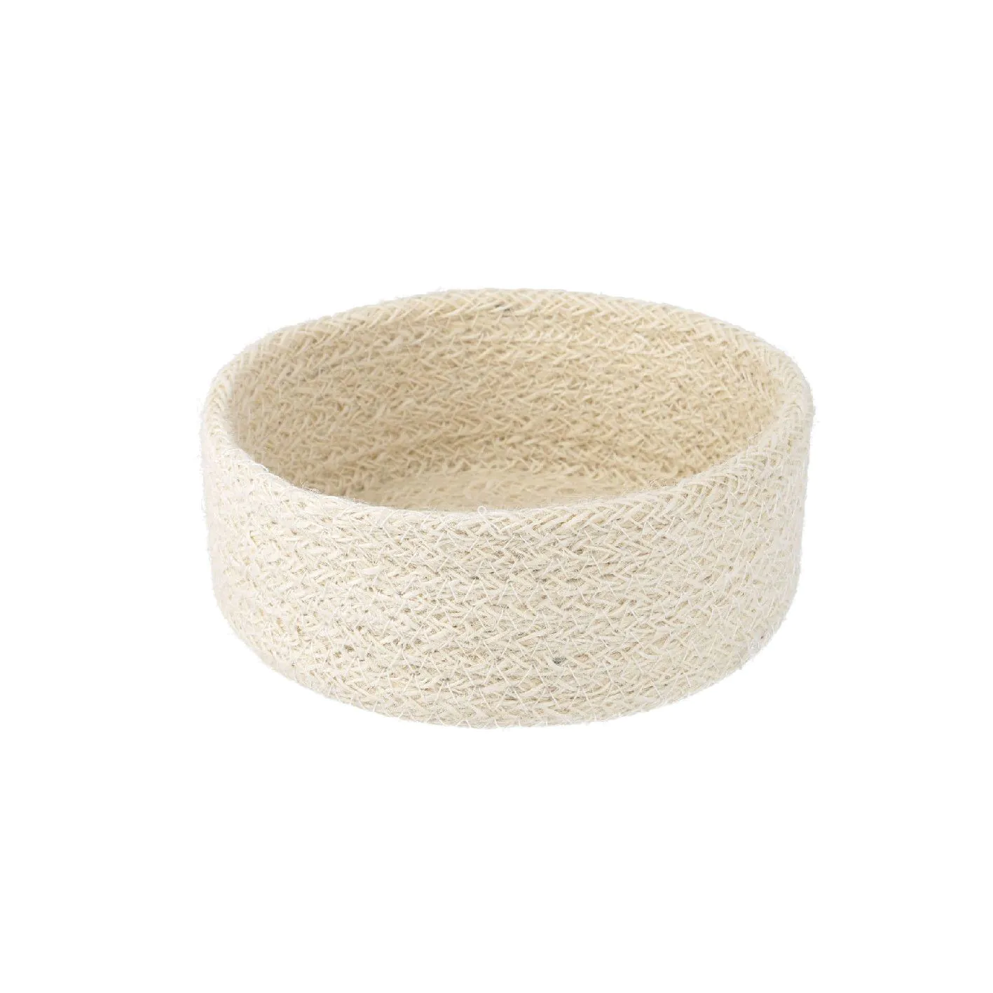 3er Set Schale Jute, rund, weiß