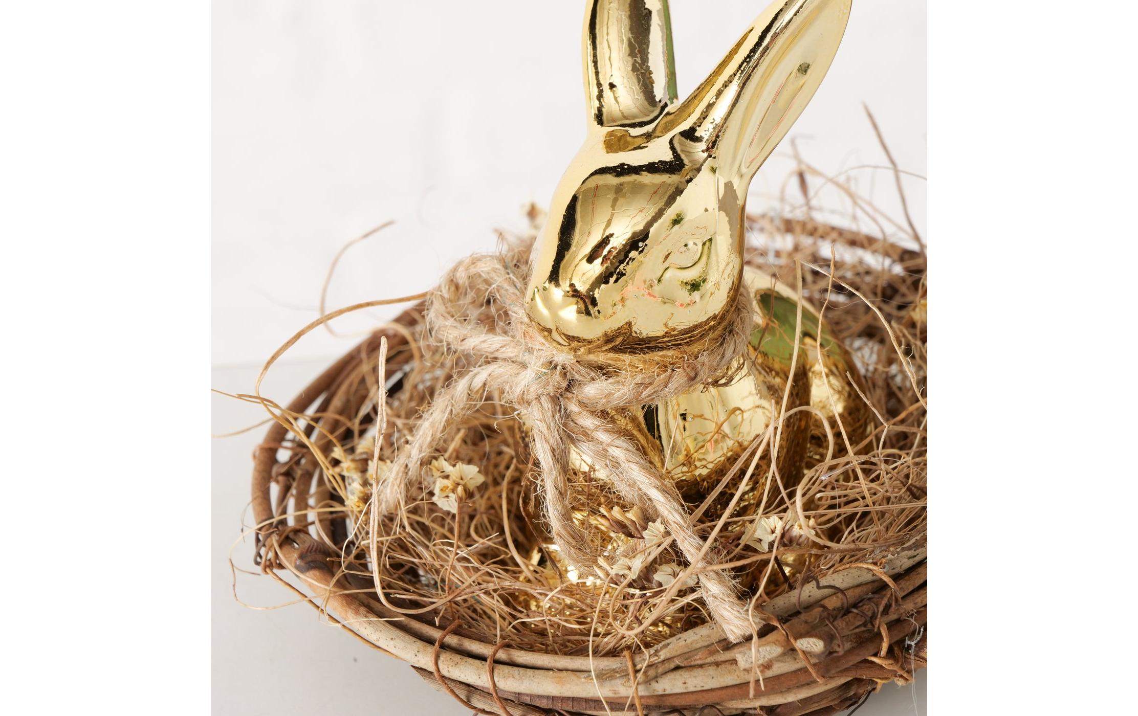 Aufsteller Hase Goldina, GoldOster-Arrangement