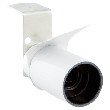 Handson lampfitting E14 haakse beugel wit