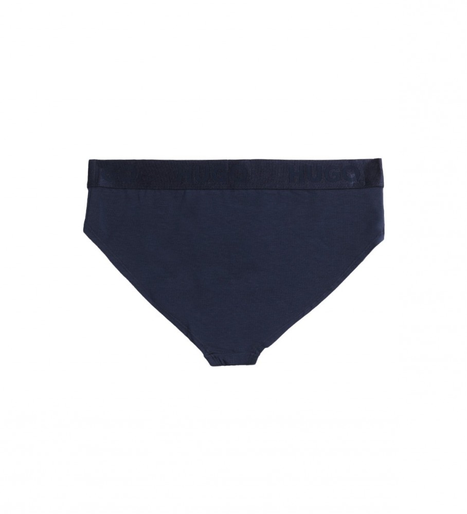 Cuecas HUGO com cós elástico azul marinho com logotipo