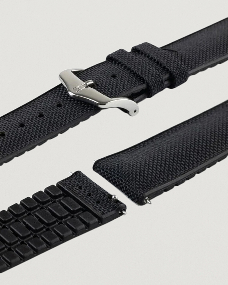 HIRSCH Arne Sailcloth Effect Performance Watch Strap Black
