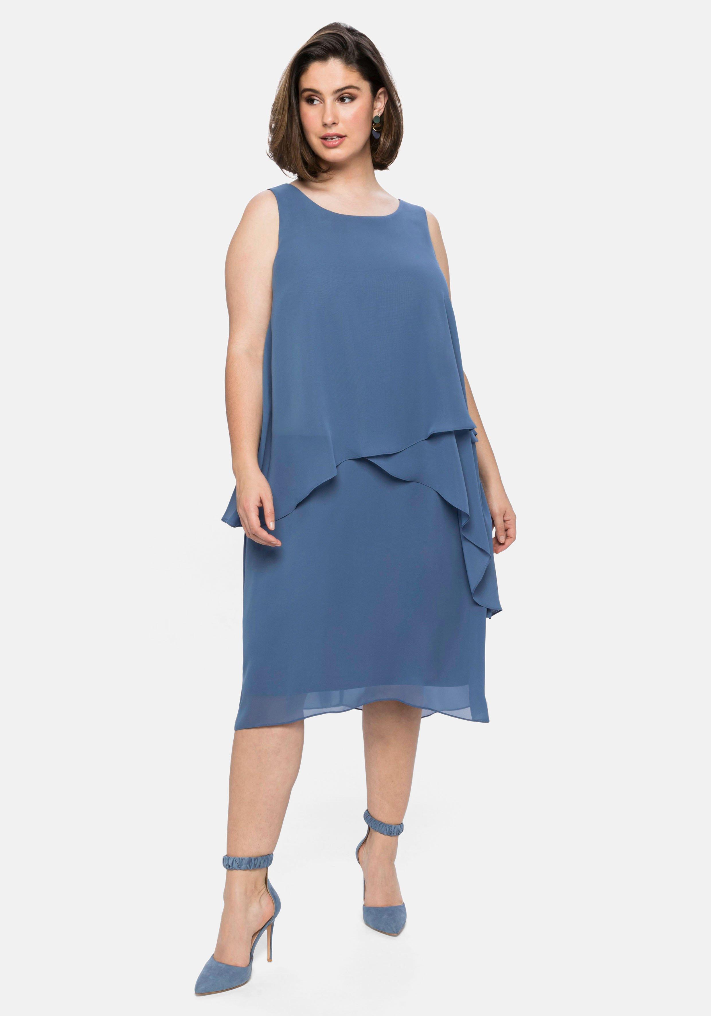 Ärmelloses Cocktailkleid im Lagenlook