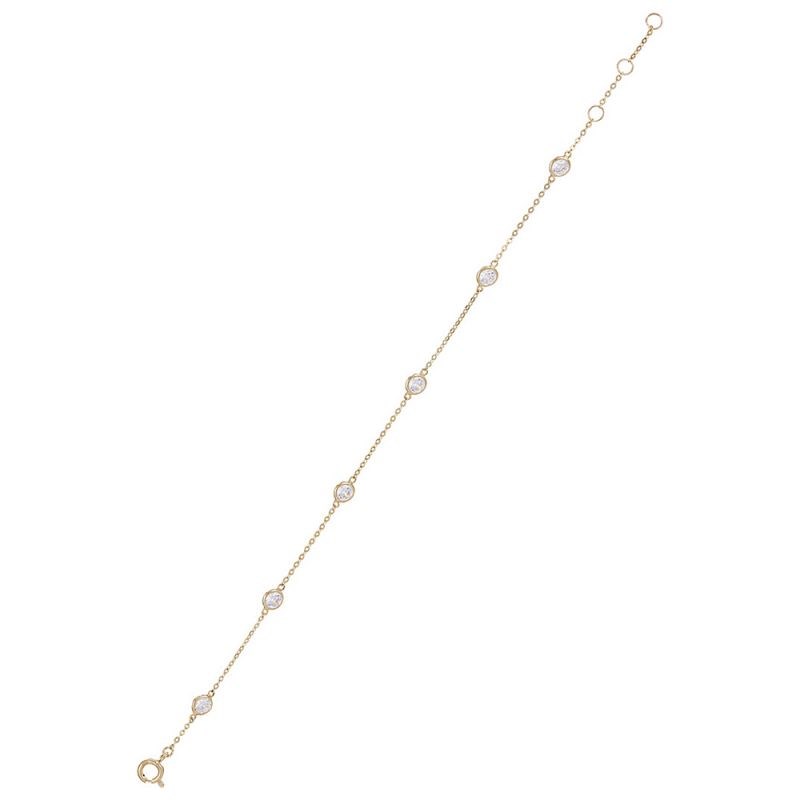 Bracelet Or jaune 375/1000 et zirconium
