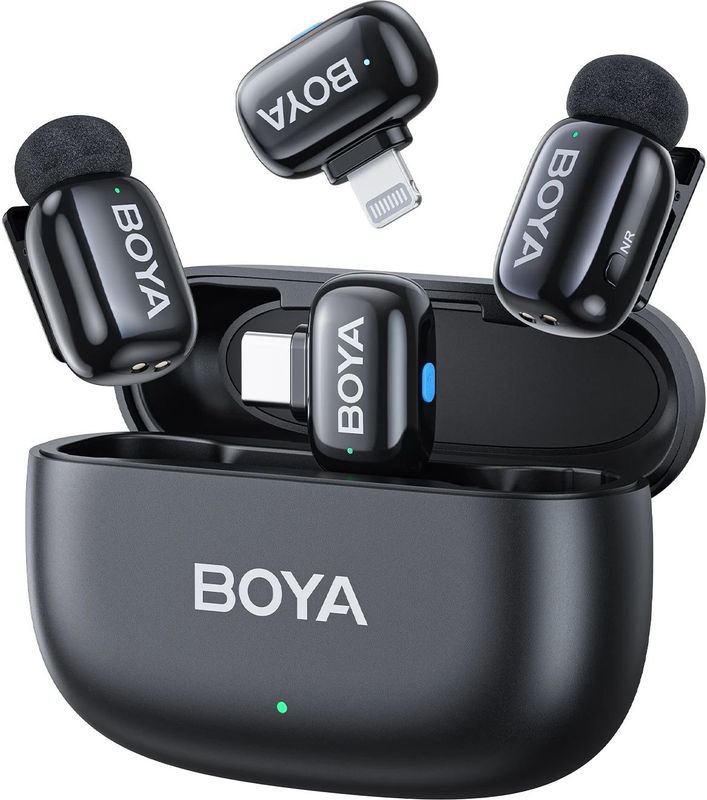 BOYA BOYA Mini draadloze lavalier-reversmicrofoon voor iPhone iPad Android Type-C telefoon Live-uitzending Audio Video-opname Vlog