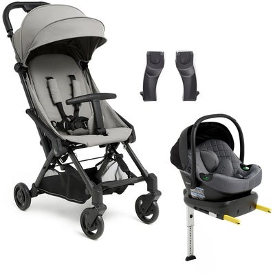 Beemoo Easy Fly 4 Trille inkl Route i-Size Babybilstol & Base, Stone Grey/Mineral Grey