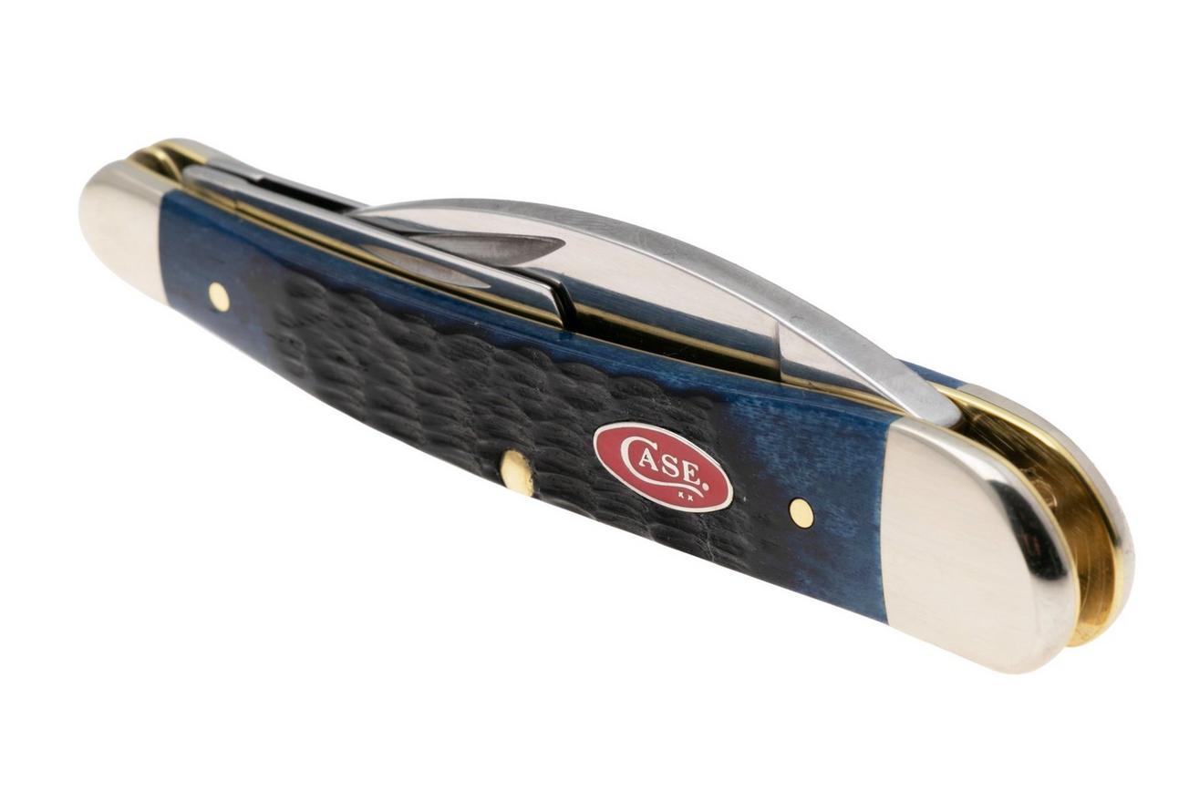 Case Seahorse Whittler, Navy Blue Bone, Rogers Jig, 6889, 6355WH SS zakmes
