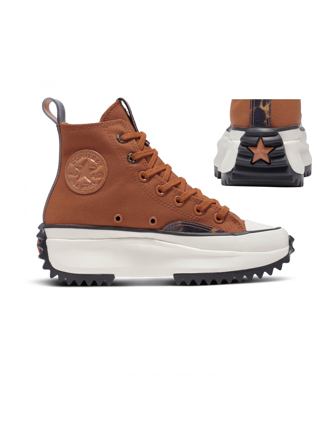 converse Sneakers Femme run star hike hi tawny owl/black/egret