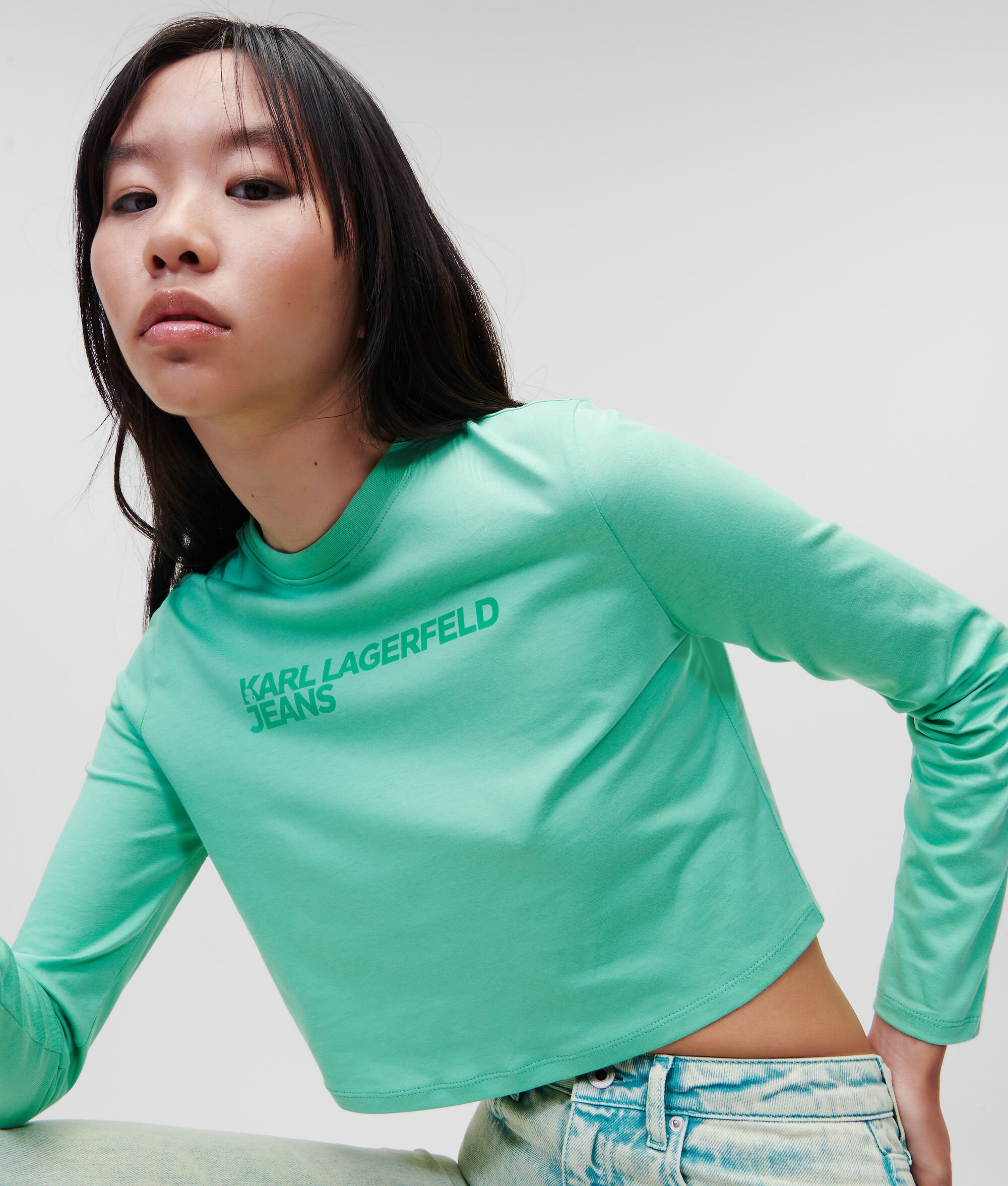 T-SHIRT MANCHES LONGUES KLJ CROPPED