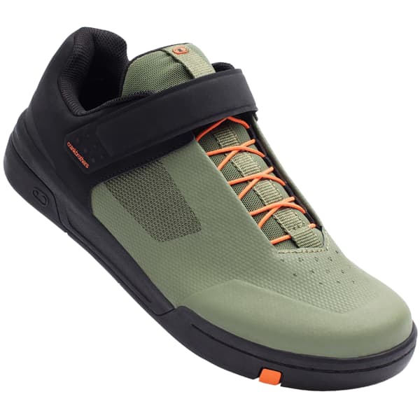 Chaussure VTT plate CRANKBROTHERS STAMP SPEEDLACE FLAT GREEN / ORANGE - BLACK OUTSOLE
