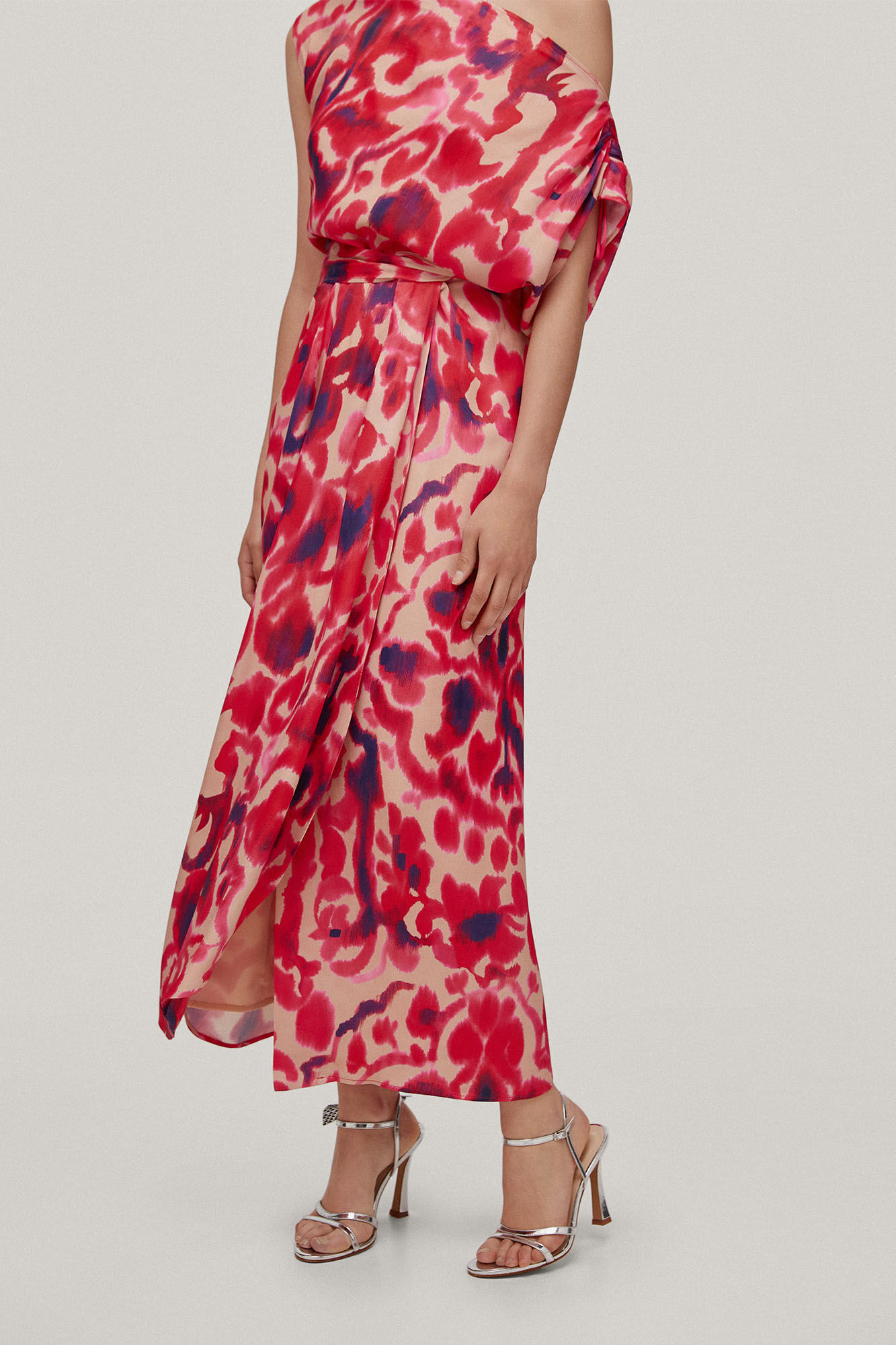 Gabriela. Saia midi estampada - Roxa