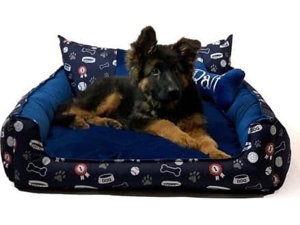 GO GIFT Hunde- og katteseng XL - navy blue - 100x80x18 cm