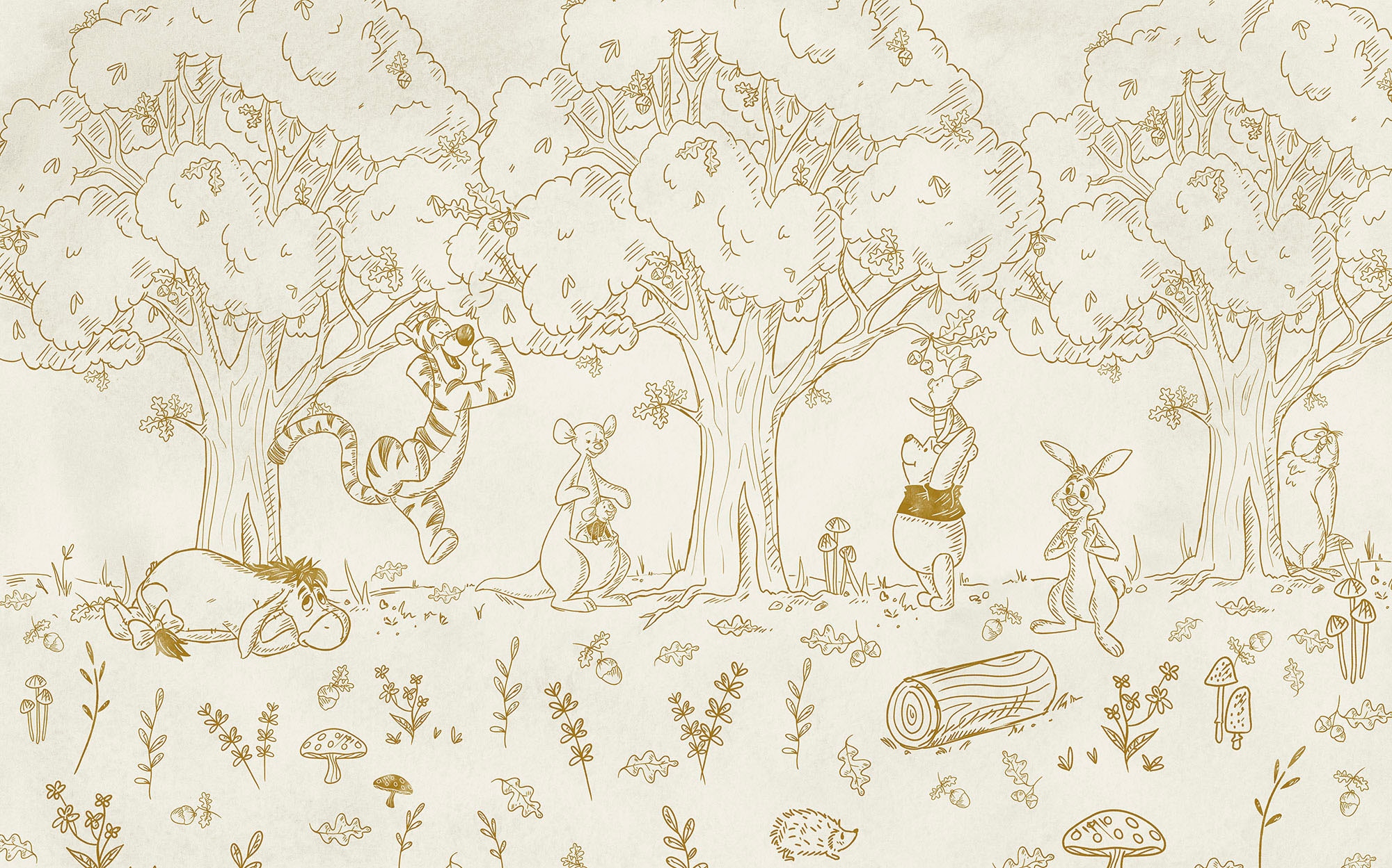 Komar Fototapete »Digitaldruck Vlies -  Winnie the Pooh Outdoors - Grösse 400 x 250 cm« bedruckt glatt Kinderzimmer