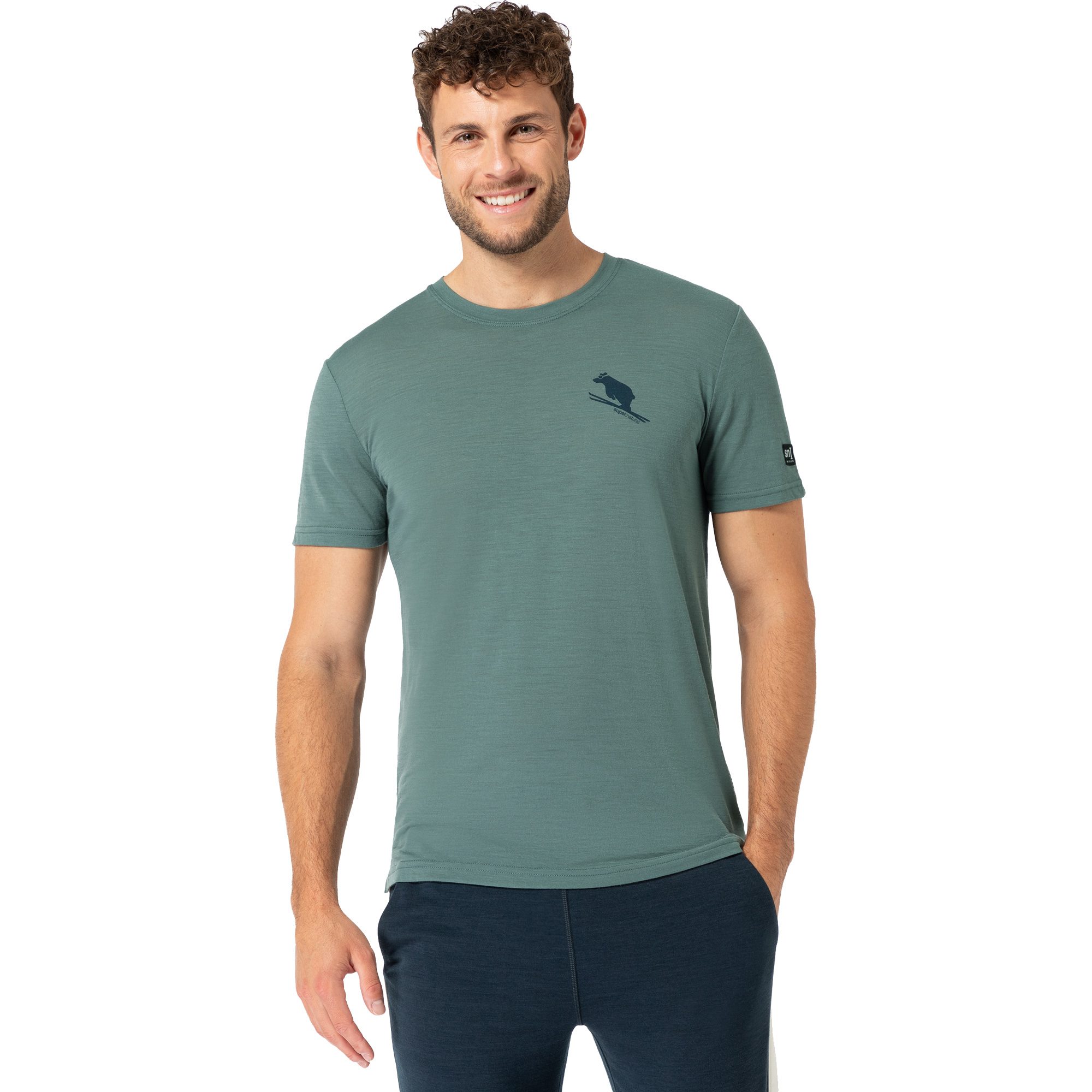super.natural Little Flear T-Shirt Herren balsam green