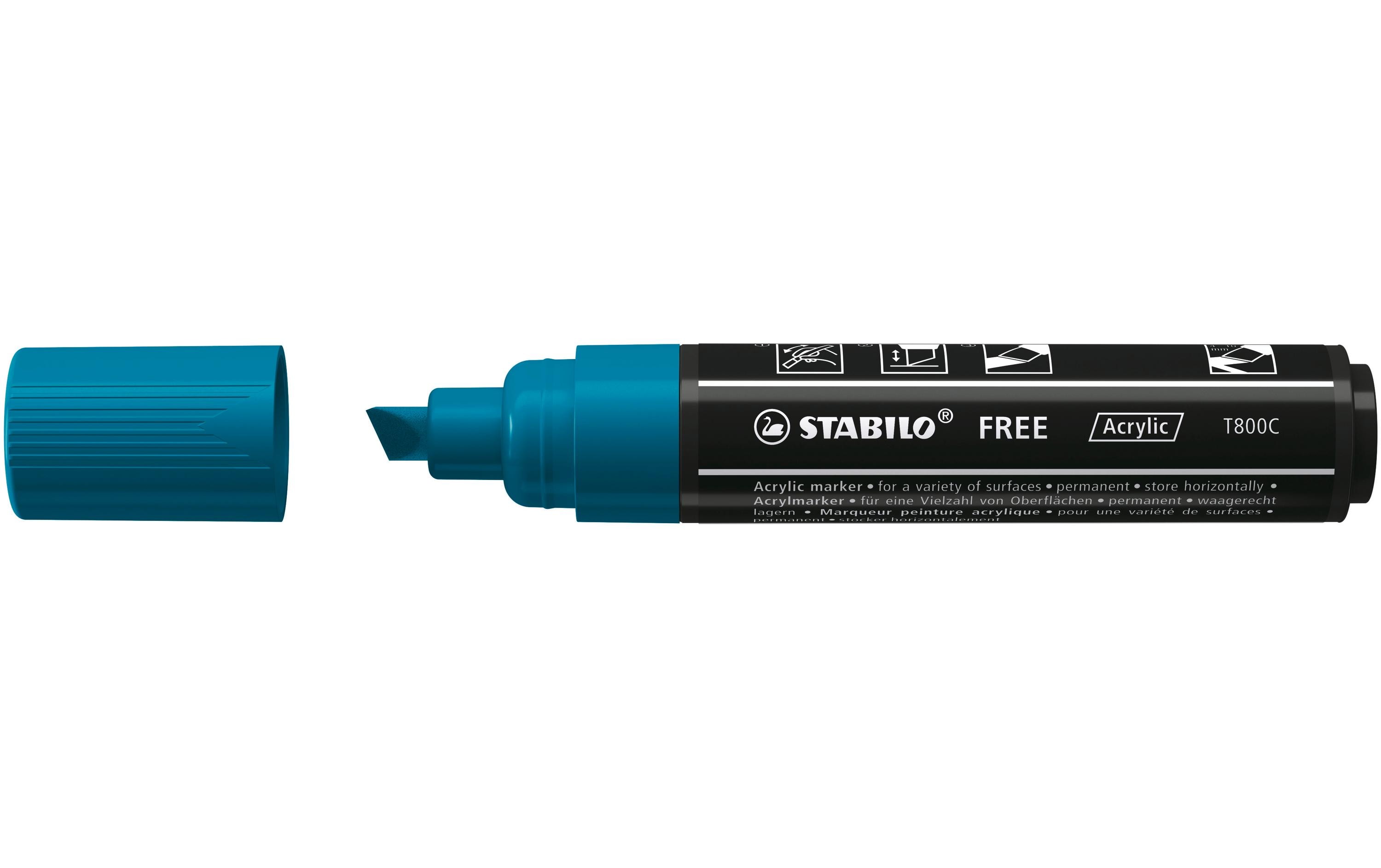Acrylmarker Free Acrylic T800C BlaugrünMarker mit pigmentierter, wasserbasierter Tinte