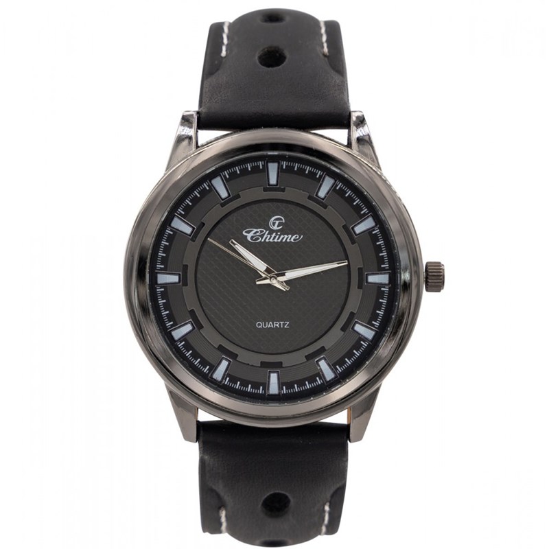 Montre Homme CHTIME bracelet Cuir Noir