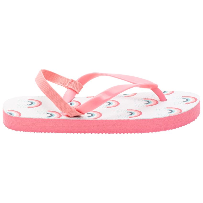 Tongs roses imprimées arcs-en-ciel du 24 au 35 - Multicolore