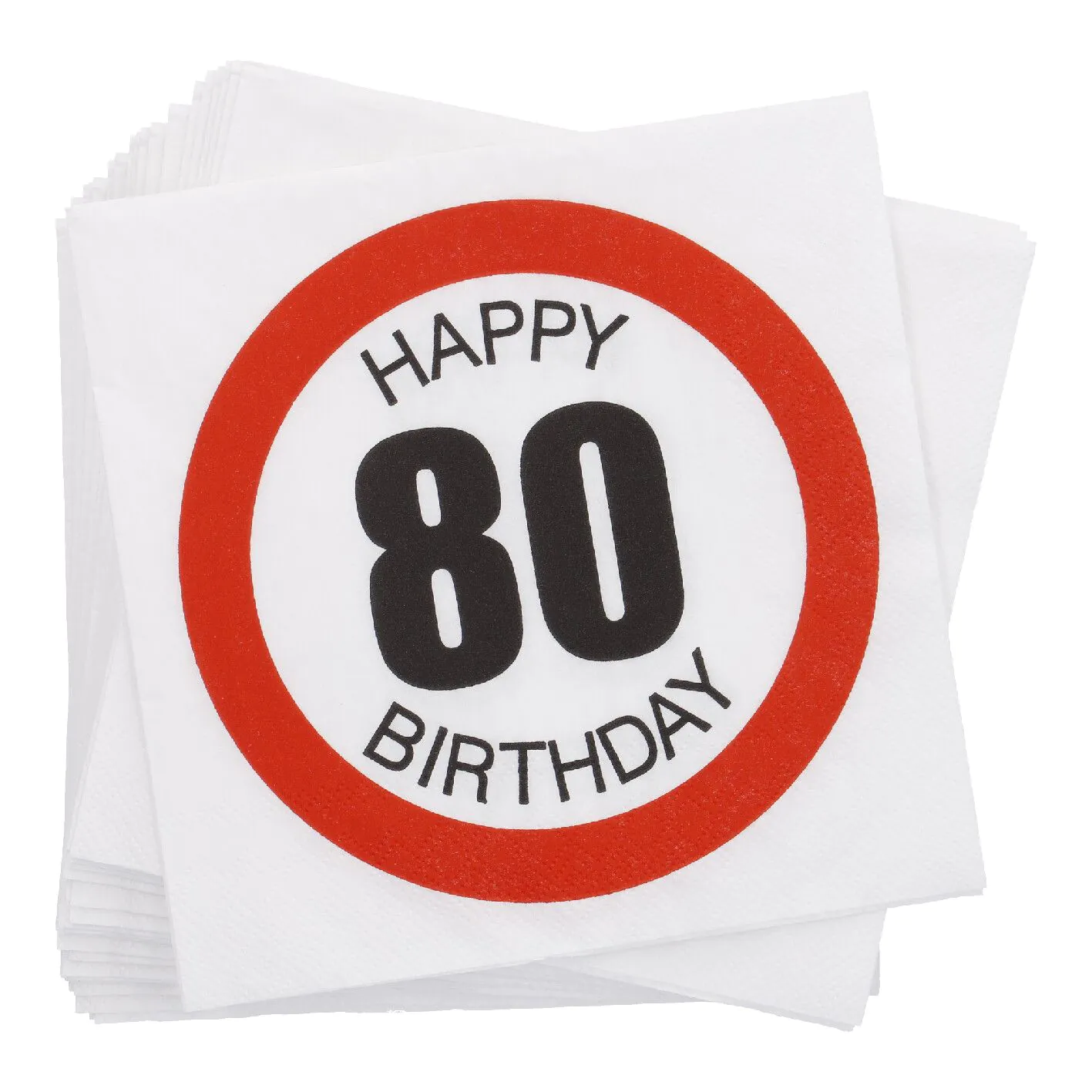Servietten, 20 Stück, 80 Jahre