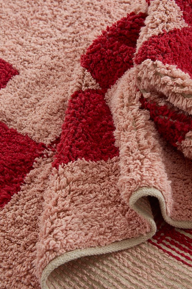 MAPLE kvadratisk teppe med luv 250x250 cm