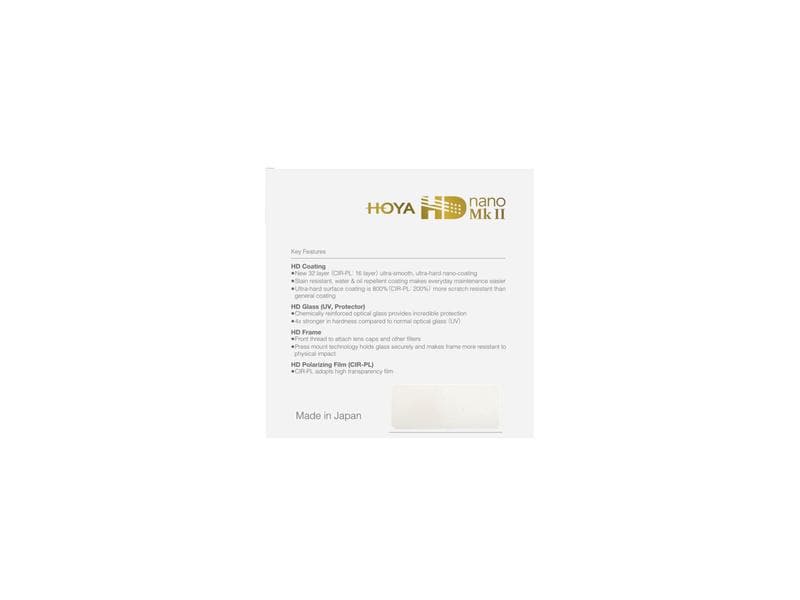 Hoya Polfilter HD Nano Mk II CIR-PL – 82 mm Schmaler, leichter Zirkular-Polfilter mit Nanobeschichtung