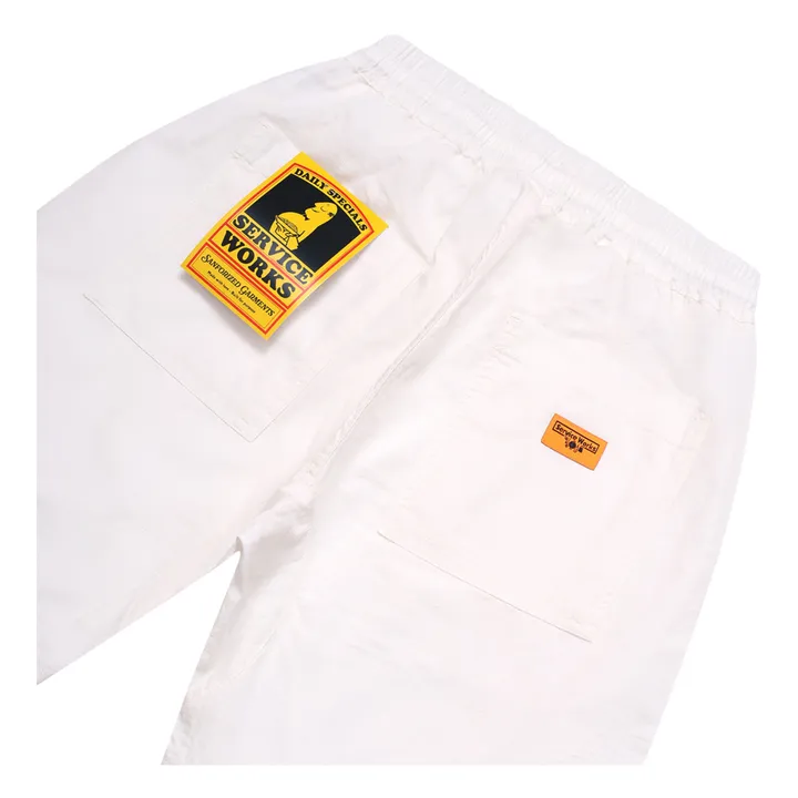 Service Works Short Canvas Chef Coton Bio | Ecru
