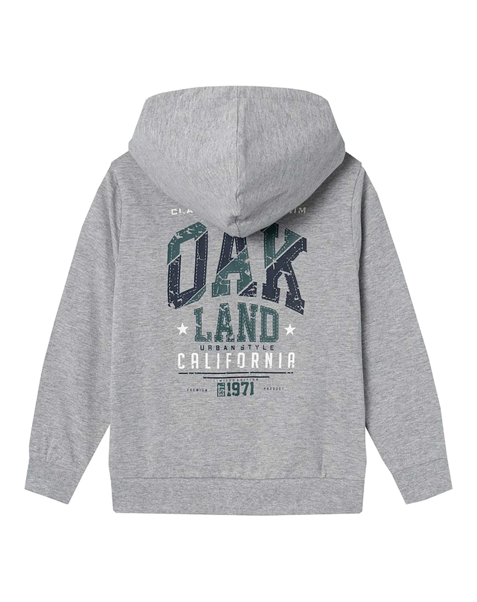 Kapuzen-Sweatjacke NKMBATOOL OAKLAND in grey melange