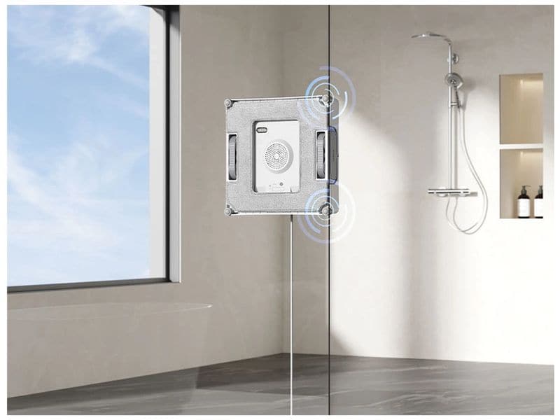 Ecovacs Fensterputzroboter W2 PRO Winbot Weiss Fensterreiniger für streifenfreie Sauberkeit auf Knopfdruck für glänzende Fenster