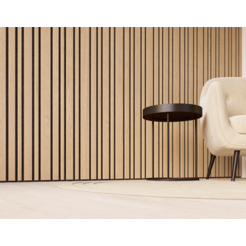 Lattenwand Decowall Acoustic Blend natuur eiken, combinatie van verschillende breedtes, 260x30cm, 2 stuks (1.56m2)