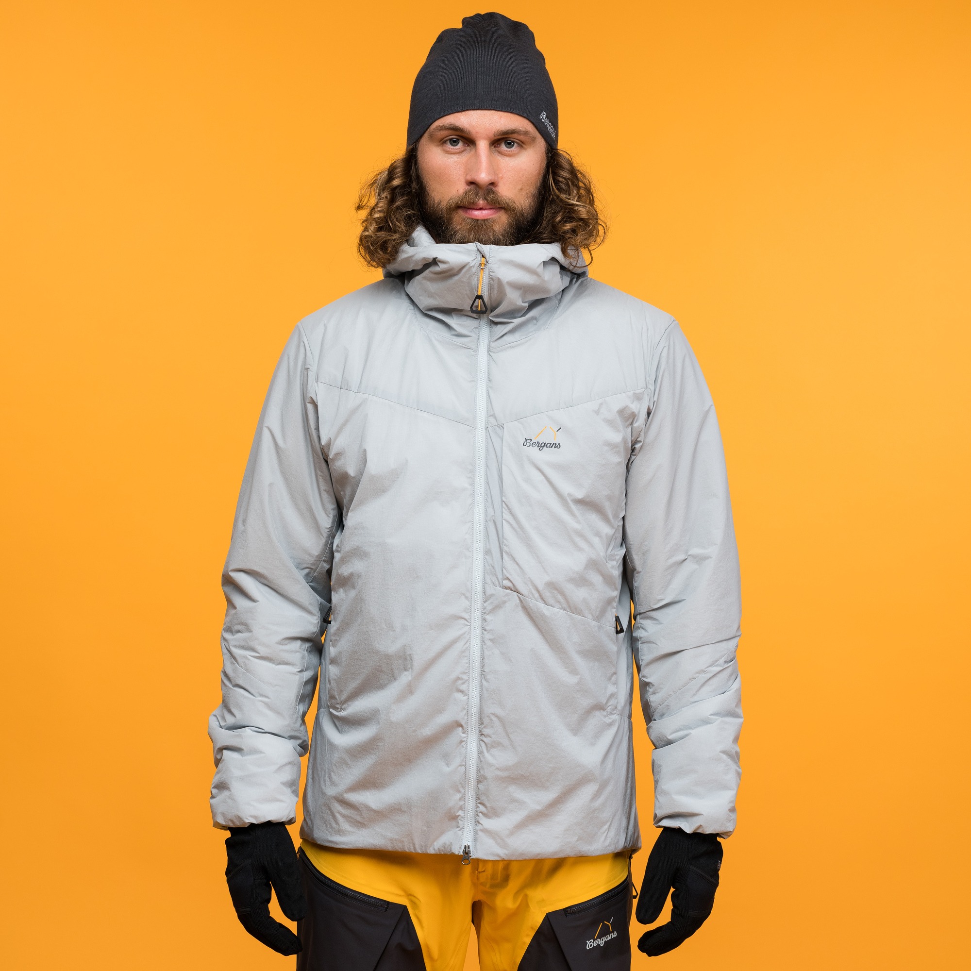 Y MountainLine Insulated Windbreaker Jacket Herre Pearl Grey