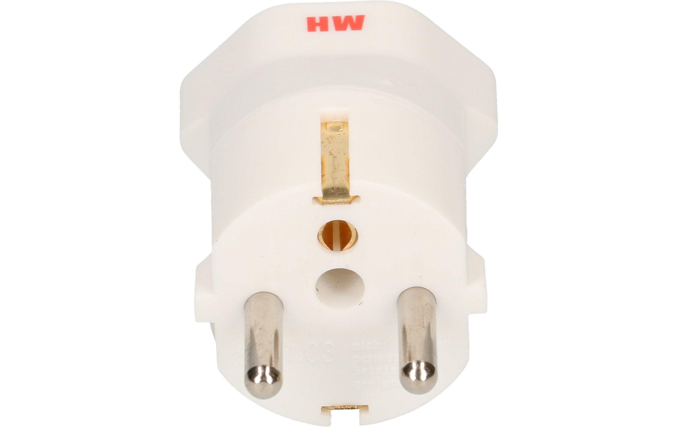 Reiseadapter CH – EU T23 - SchukoReiseadapter Schweiz T23 Stecker / Deutschland Schuko