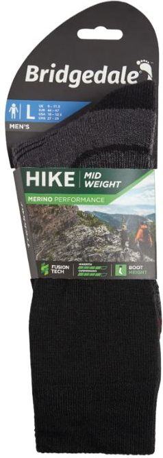 Bridgedale - Midweight Merino Performance - Wandelsok - Zwart