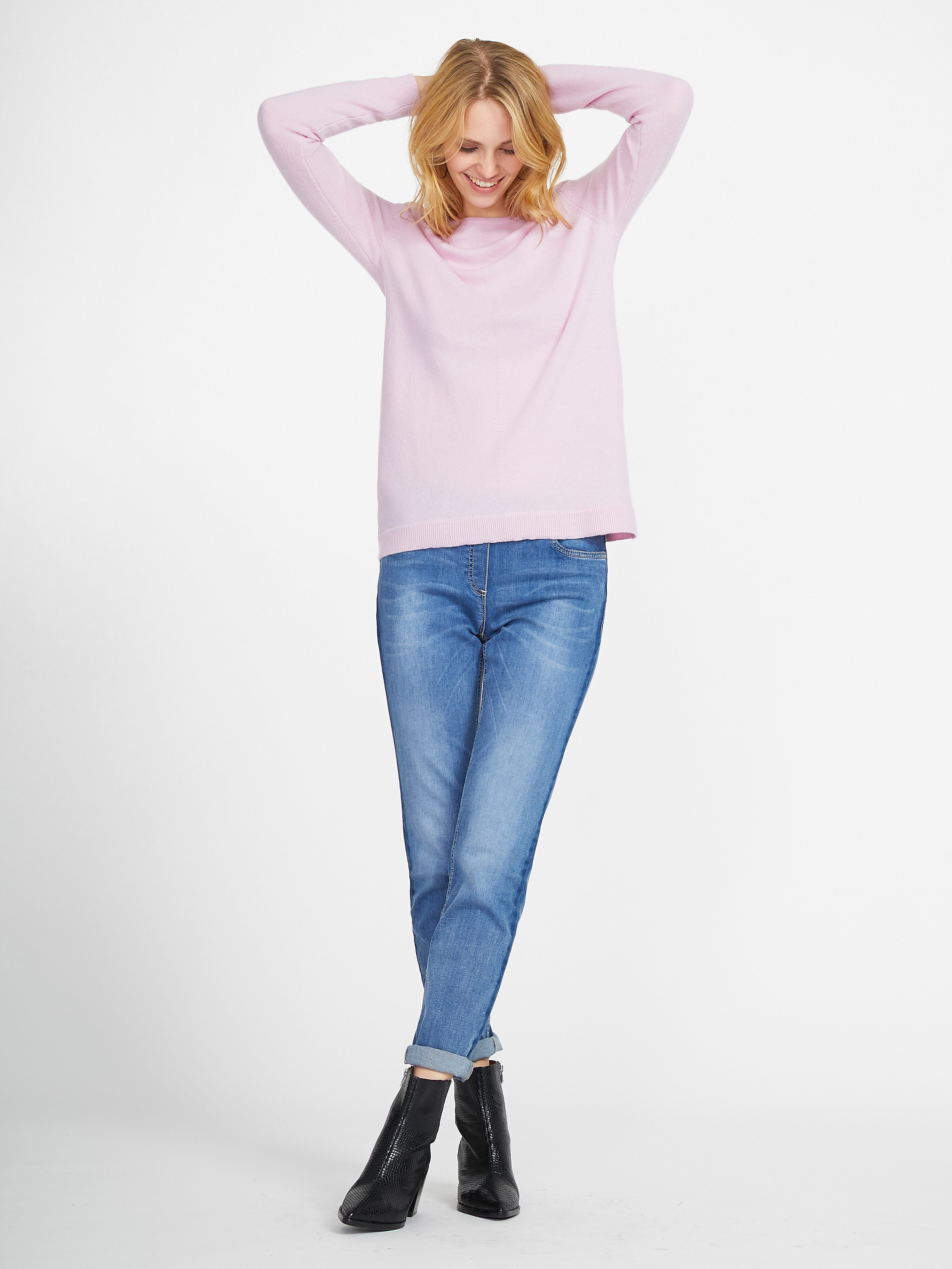 Rundhals-Pullover aus 100% Premium-Kaschmir