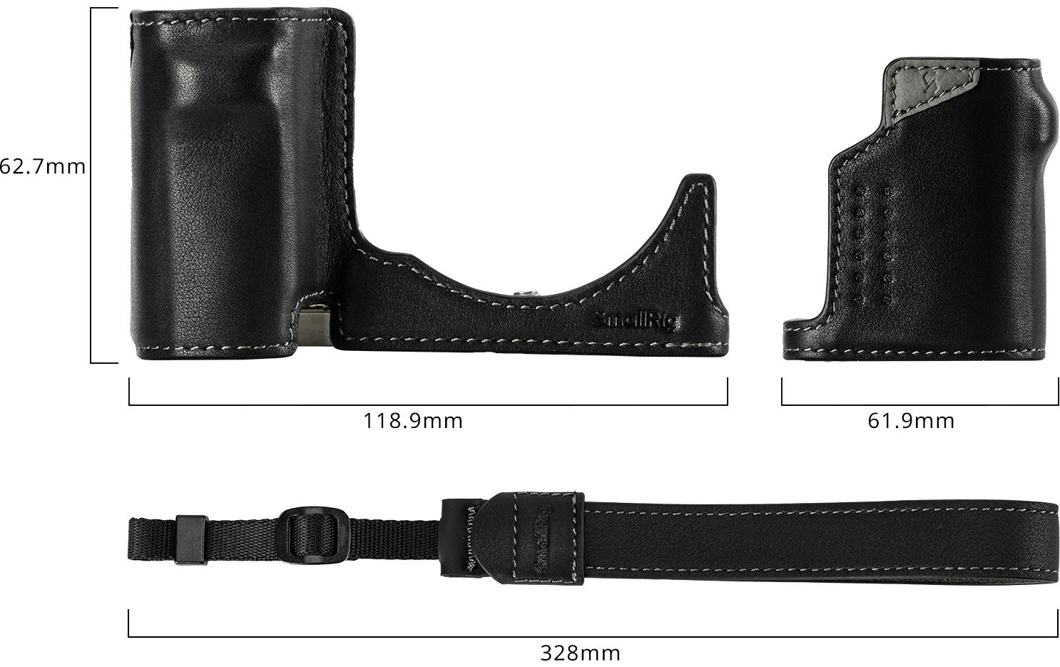 Ledertaschen-Set für Sony ZV-E10 II SchwarzEntwickelt, um die Kamera zu schützen