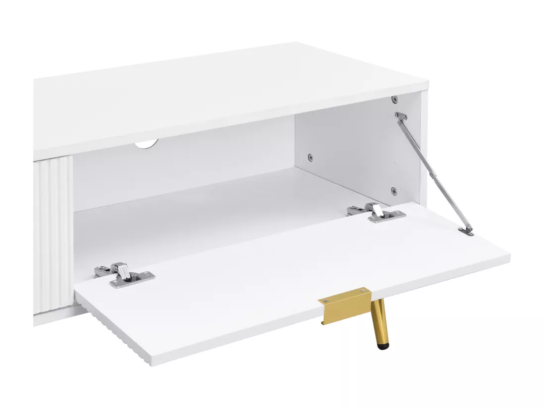 Meuble TV moderne 170 cm - avec 2 tiroirs et 2 portes - Blanc