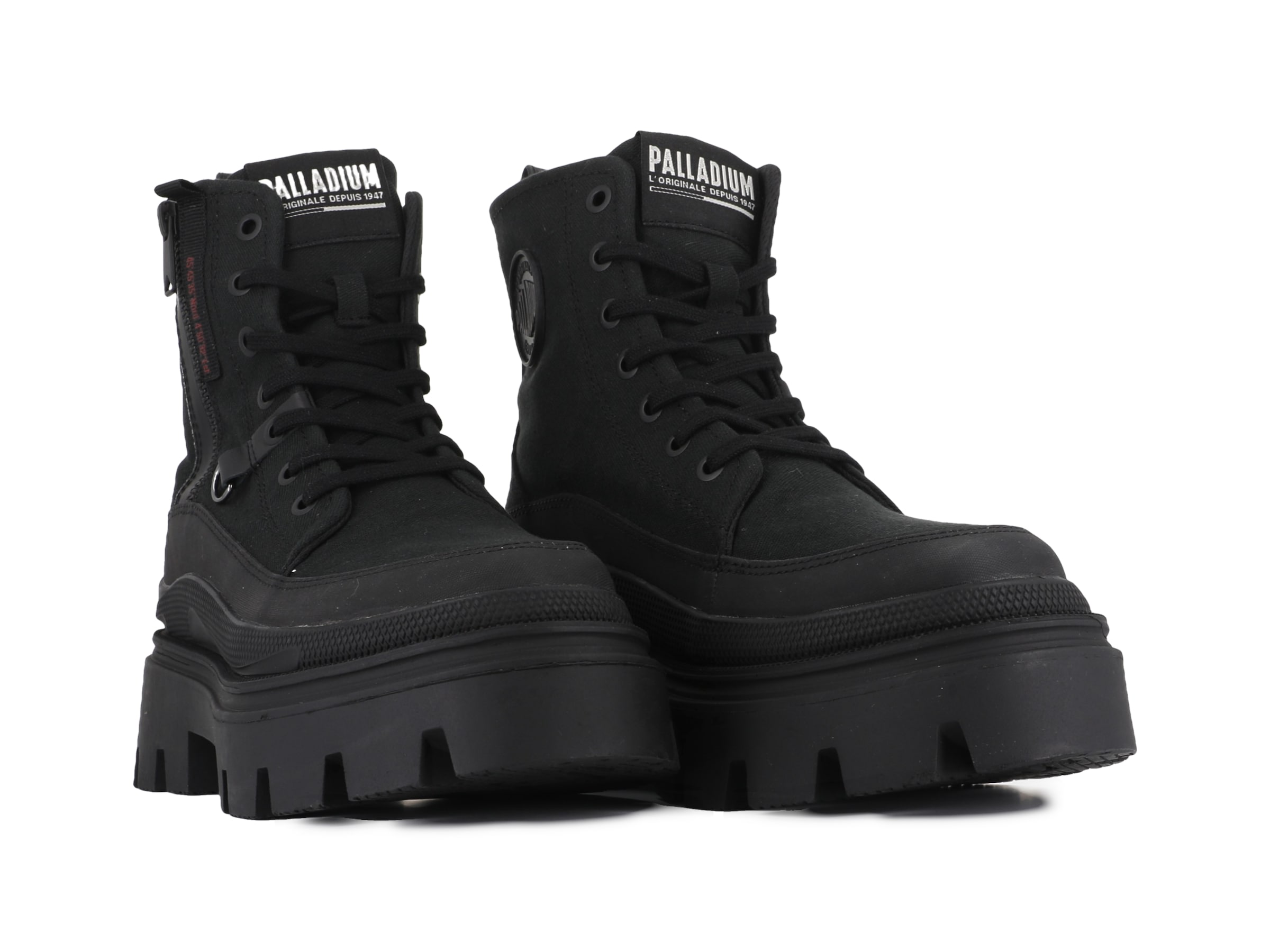 Palladium Schnürboots »PALLASQUAD ZIP TX«  Chunky Boots, Schnürstiefel mit Plateausohle aus Canvas