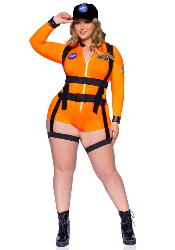 Astronauten Pak Nasa Dames Plus Size Leg Avenue