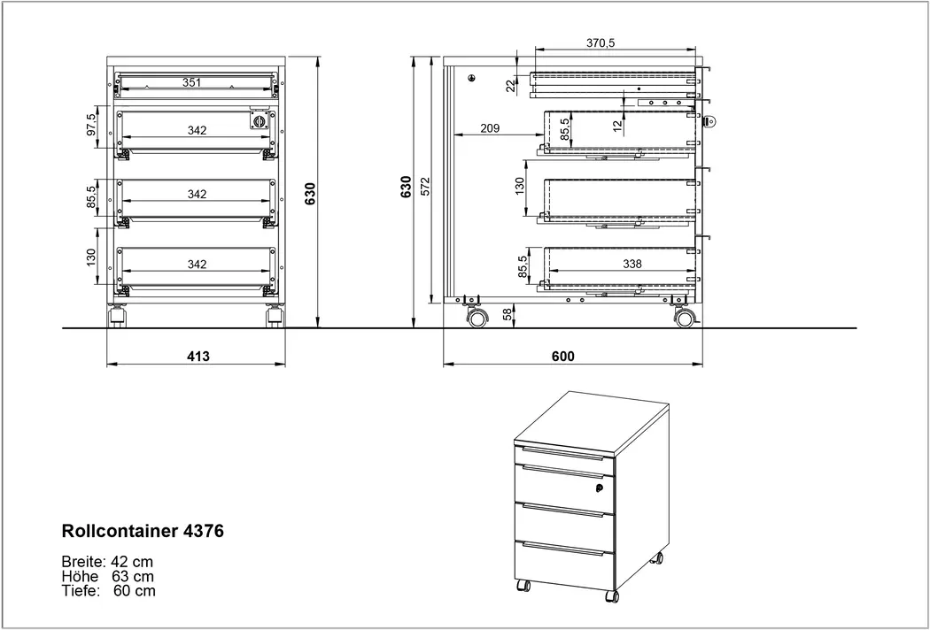 Rollcontainer Mailand