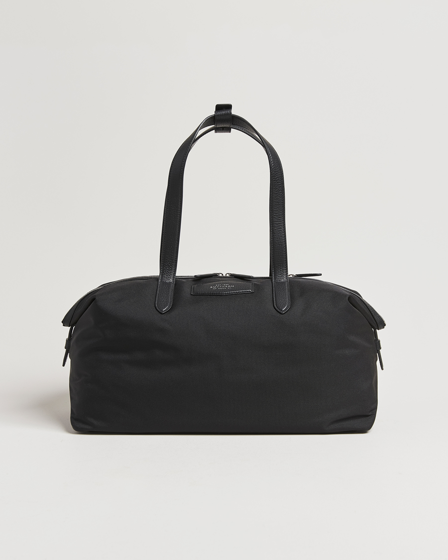 Smythson Canvas Norton Small Travel Bag Black