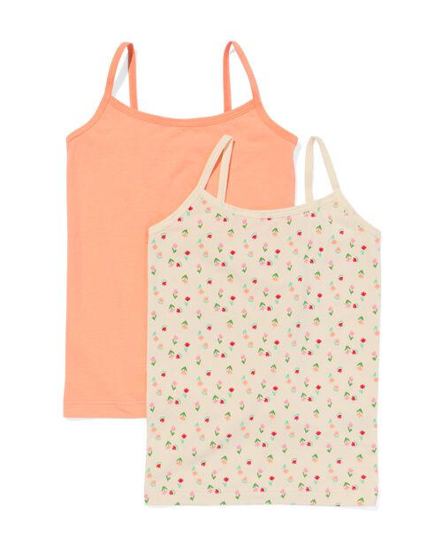 2 débardeurs enfant coton stretch rose pâle