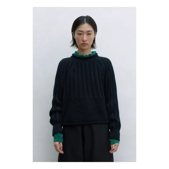 Cordera Pull Ribbed | Noir