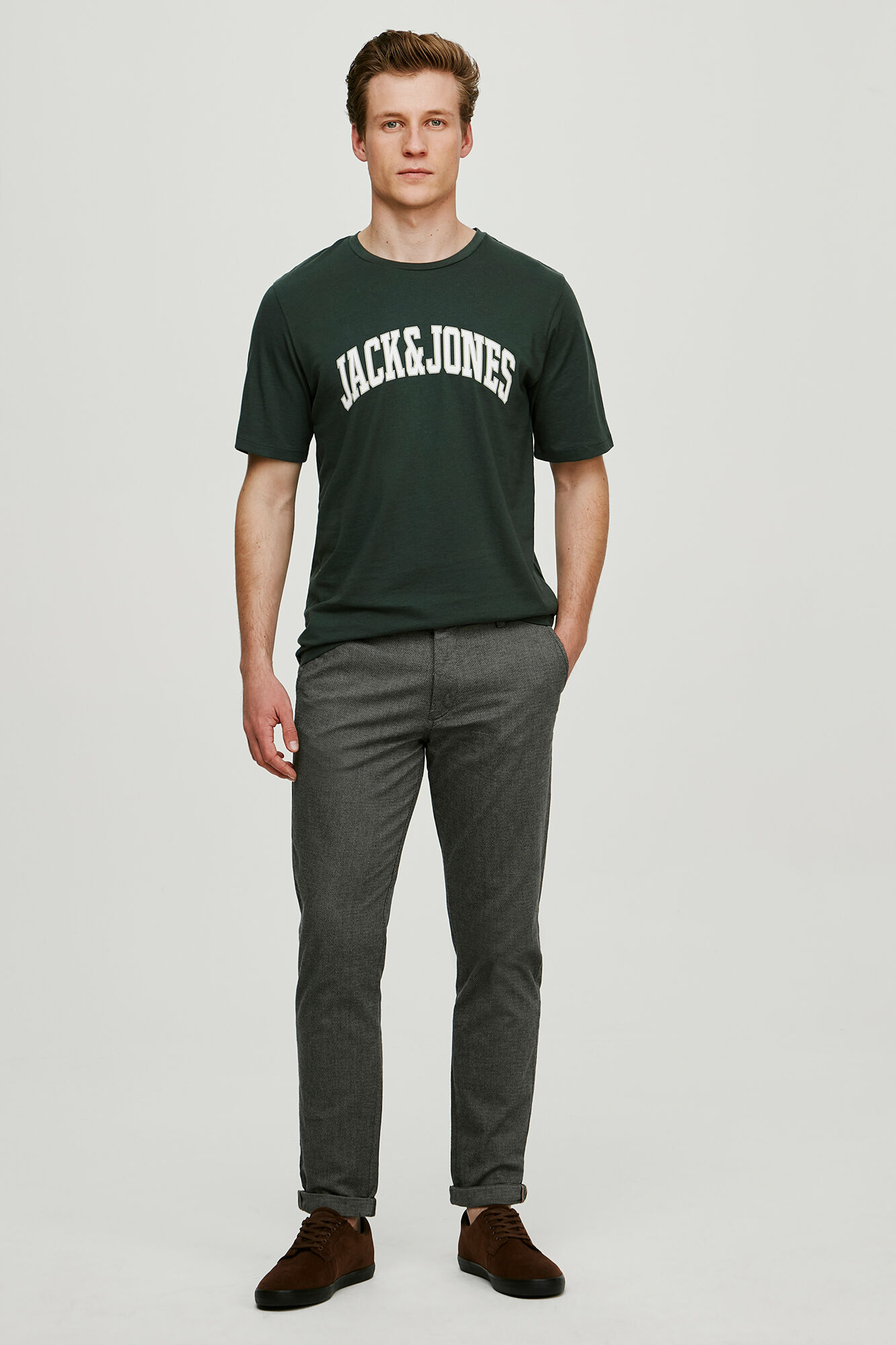 Camiseta de algodão com logo - Verde