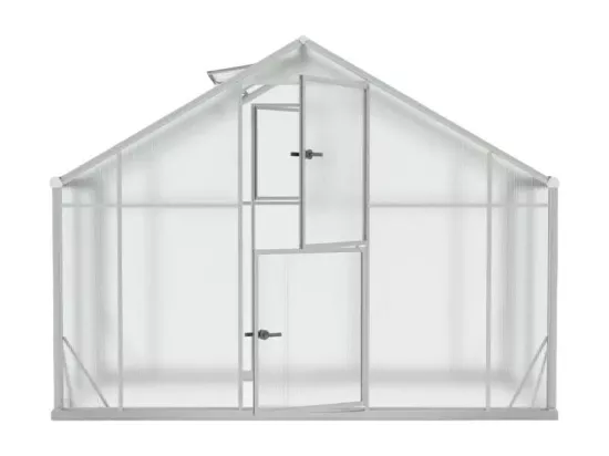 Serre de jardin en aluminium polycarbonate avec porte et fenêtre KLEIN