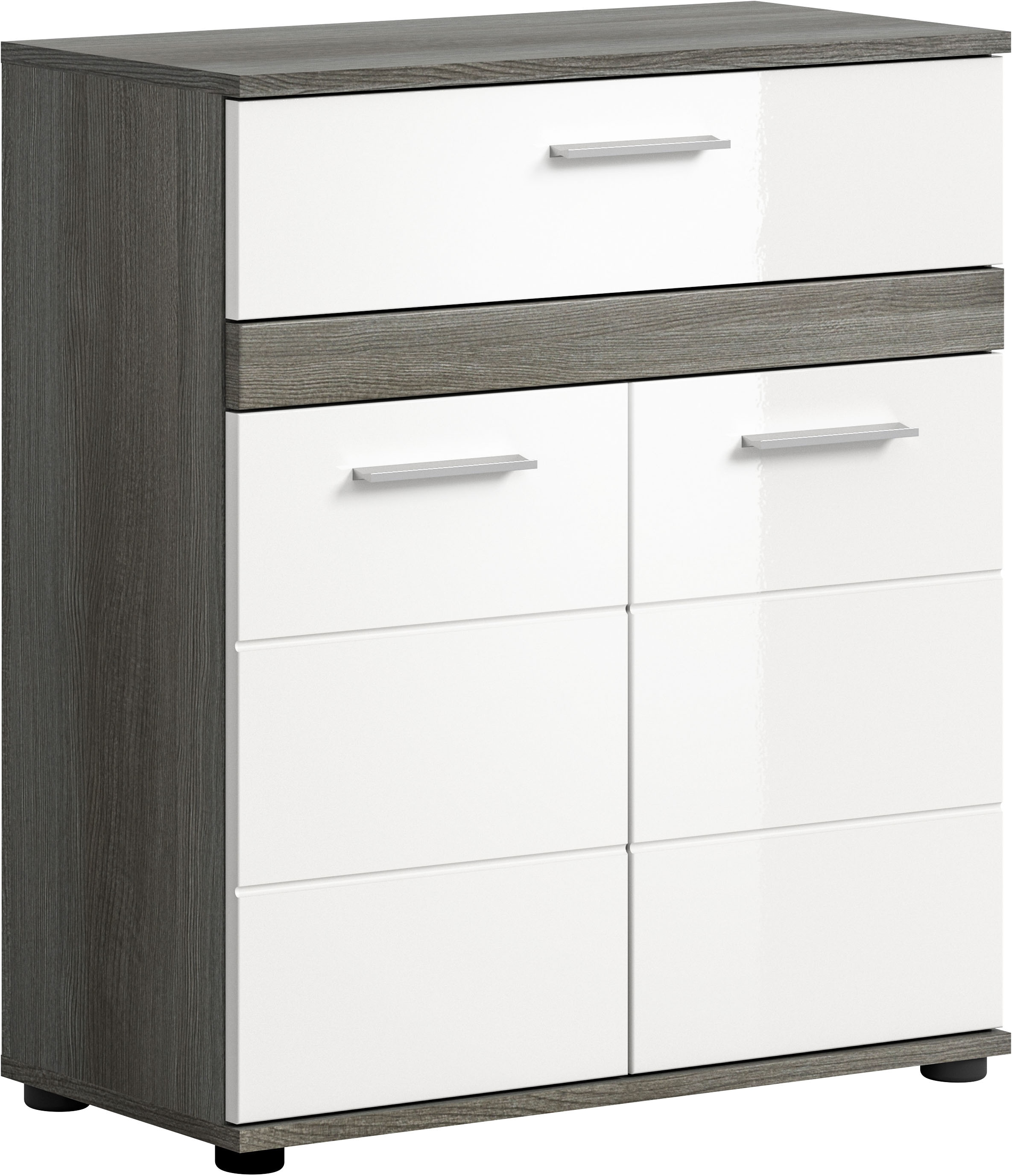 welltime Midischrank »LUCCA, TOPSELLER!, Höhe 79 cm, 2 Türen, 1 Schubkasten, 1 Einlegeboden« Badschrank, Bad-Möbel, Badezimmer