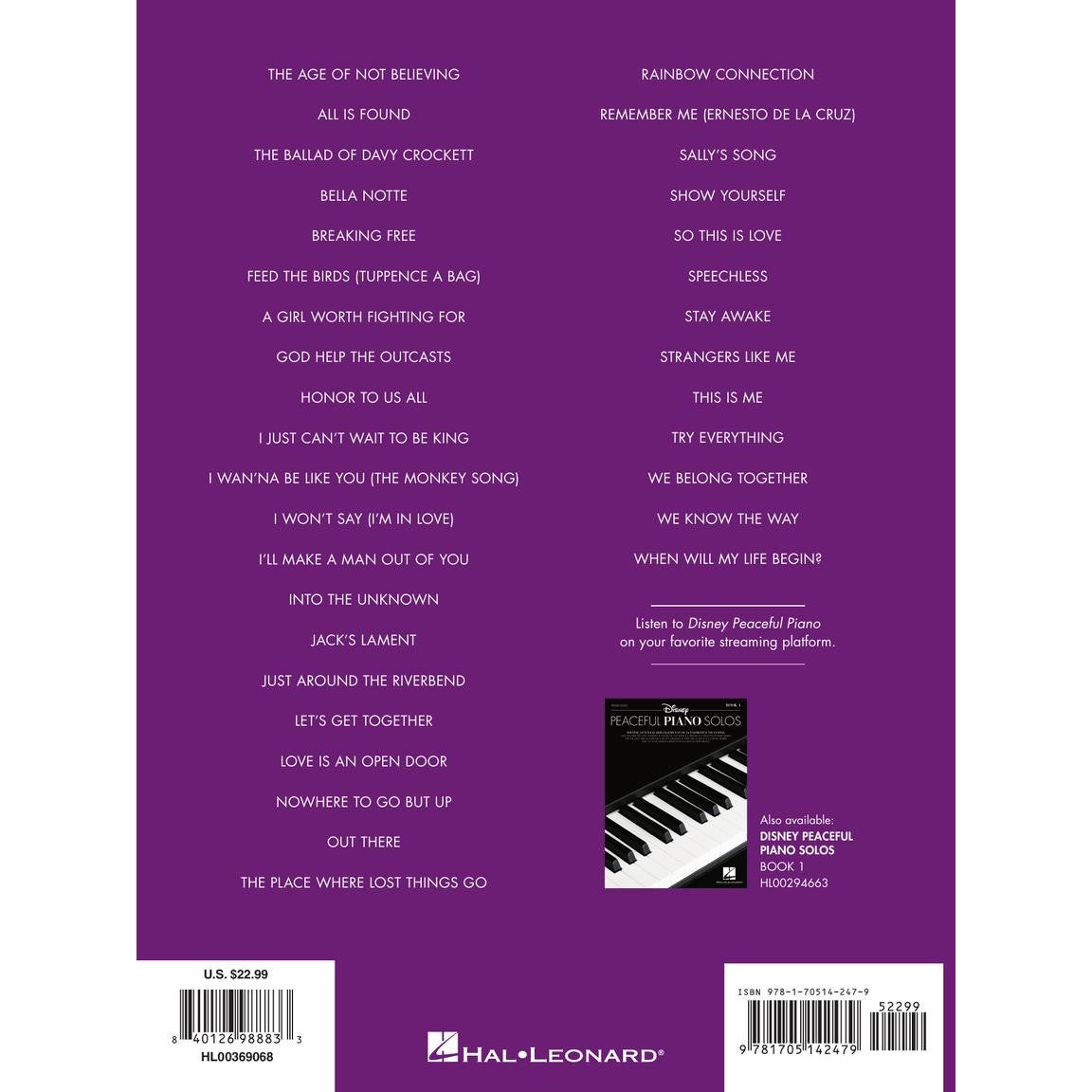 Hal Leonard Disney Peaceful Piano Solo Book 2 songboek voor piano