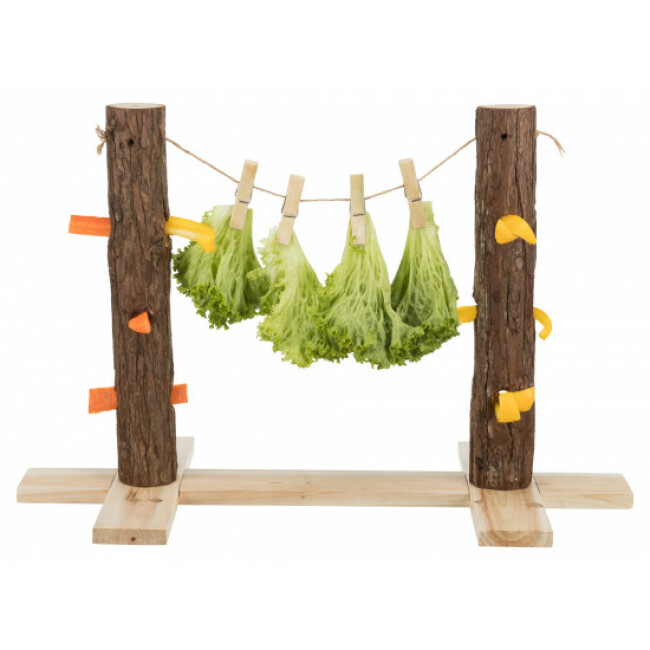 Etendage duo troncs d'arbre pour aliments pour rongeurs