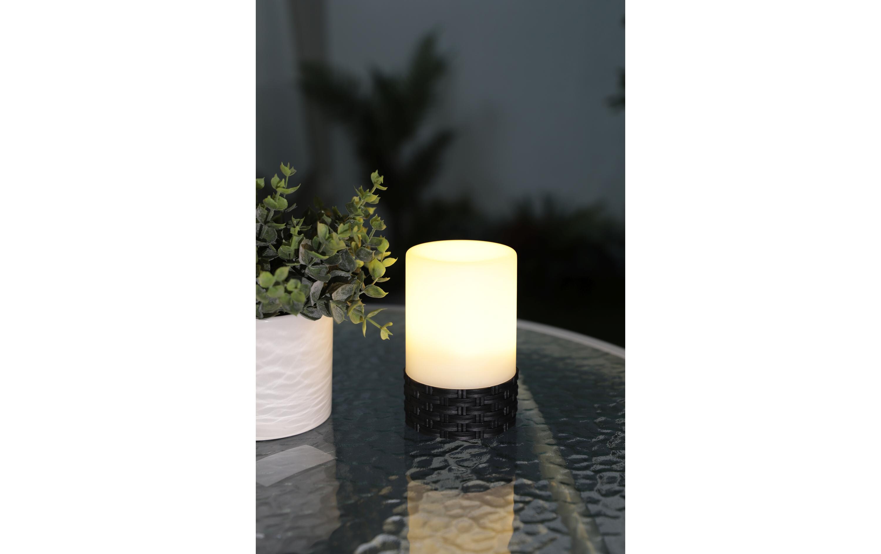 Tisch Leuchte RattanLED Solar Tisch Leuchte